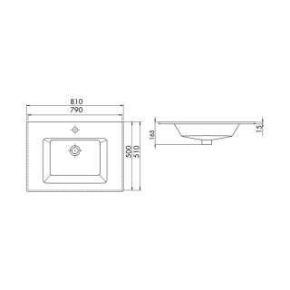 Ibiza lavabo 81cm 50300U 