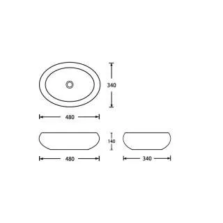 Santa Fe Grey nadgradni lavabo 