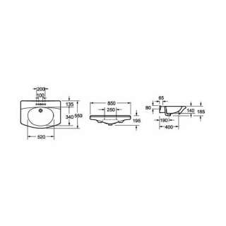 Keramički lavabo WB8611 85cm 