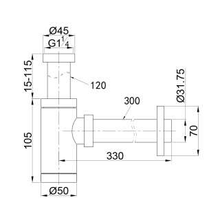 Podsklop sifona za lavabo WB87B02 