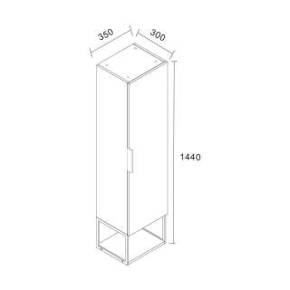 Sanremo vertikala za kupatilo 35cm 