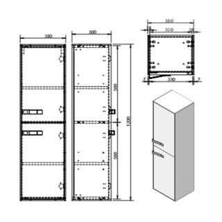 Imola vertikala za kupatilo 35cm 