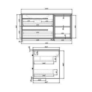 Bolonja ormarić sa umivaonikom 100cm 