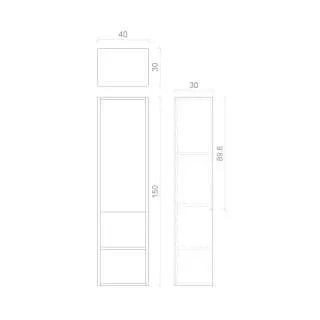 Lugano vertikala za kupatilo 40cm 