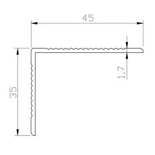 Alu L profil Teak 290 