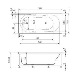 Klea Hidro Aero kada 175x70cm 