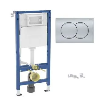 Geberit Duofix Delta 01 Basic set hrom mat tipka 