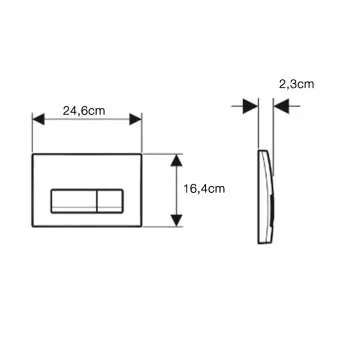 Geberit tipka Delta 50 2022 sjajna hrom 