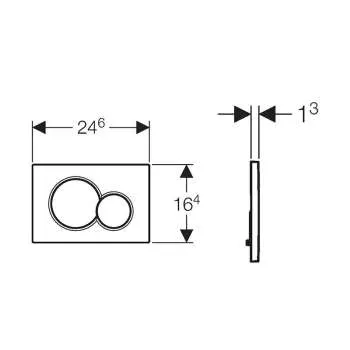 Geberit tipka Sigma 01 mesing 