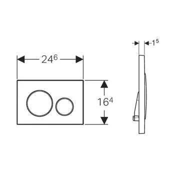 Geberit tipka Sigma 20 crna mat 