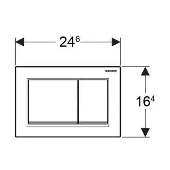 Geberit tipka Sigma 30 bela mat hrom 