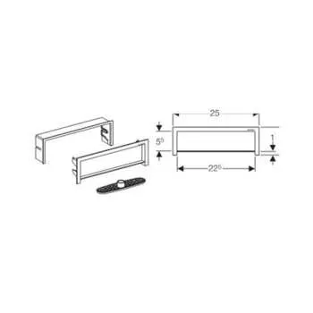 Uniflex set za montažu sifona četkani inox 