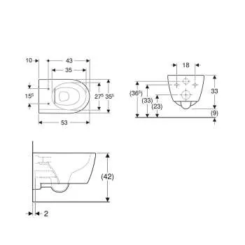 iCon Plus konzolna WC šolja rimfree 