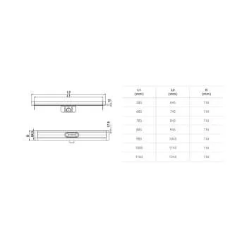 Aco ShowerDrain C 685mm telo kanala flansa 