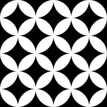 District Circles Black 20x20cm 