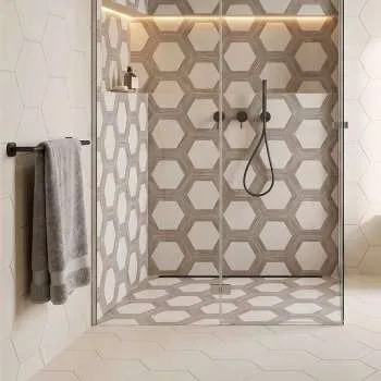 Inwood Hexagon Taupe 25.8x29cm 