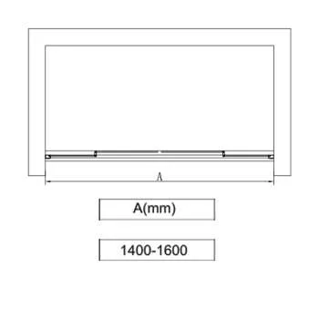 Tuš vrata BP5714SA 160cm 