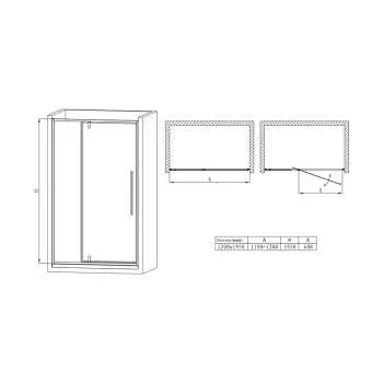 Tuš vrata BP6697SA 120cm 