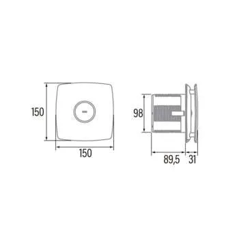 Ventilator za kupatilo X-Mart 10 beli 