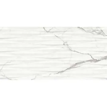 Ginevra White Structure Glossy Rett 29.8x59.8cm 