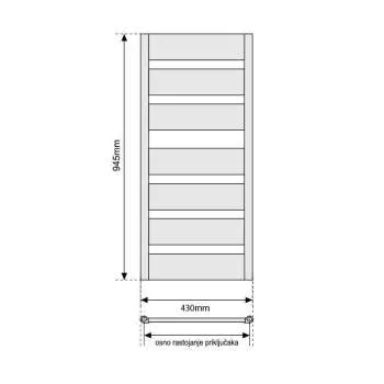 Radijator sušač Elegant beli 43x94.5cm 