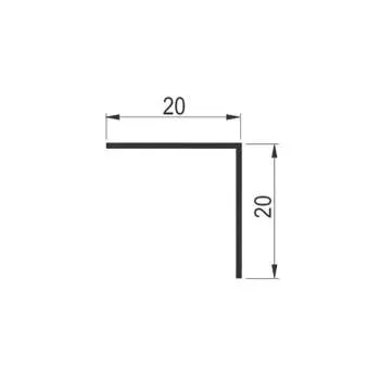 PVC završni L profil beli 2.70m 