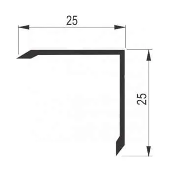 Alu lajsna za zid 30x30 Sjaj srebro 