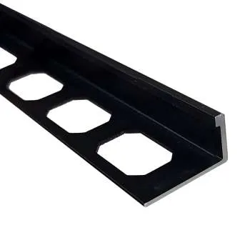Alu lajsna ger ravni 12mm mat crna 