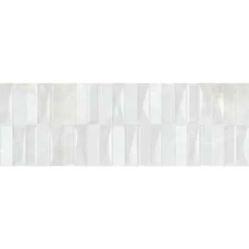 Ancona White Geometric 20x60cm 