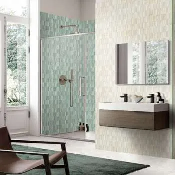 Ancona Green Geometric 20x60cm 