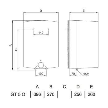 Gorenje bojler Small Plus 5l GTO visokomontažni 