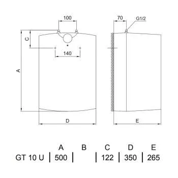 Gorenje bojler Small Plus 10l GTU niskomontažni 