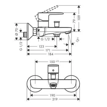 Vernis Blend baterija za kadu 