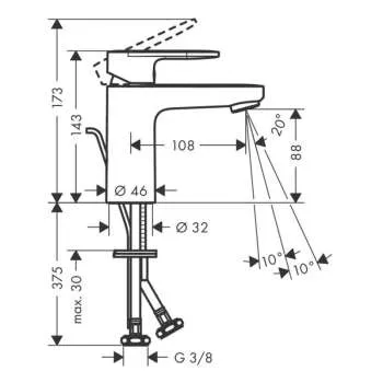 Vernis Blend 100 baterija za lavabo 
