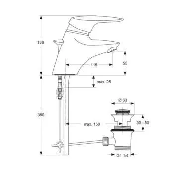 Ceramix Piccolo baterija za lavabo 