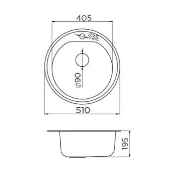 Granitna sudopera XVenera 51 bela 