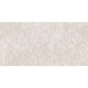 Liv Terria Light Grey Geo Decor Matt Rect 29.8x59.8cm 