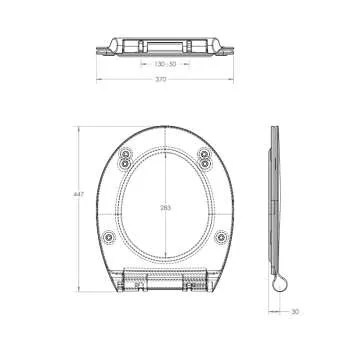 Olympia Clear WC daska slim soft 