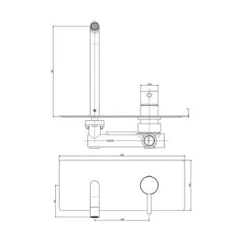 Light ugradna baterija za lavabo mat 