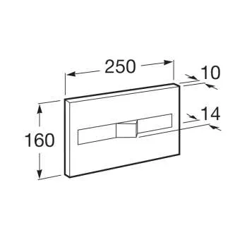 Roca PL2 Dual aktivaciona tipka grey 