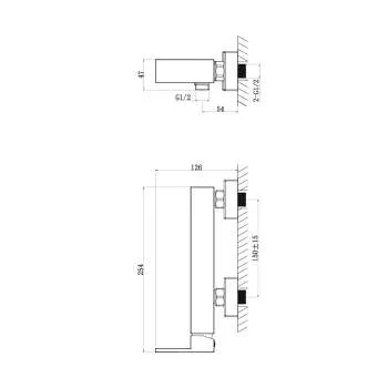 Quadro baterija za tuš black 