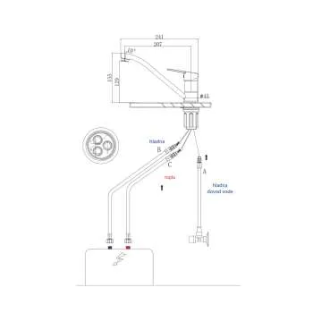 Baterija za sudoperu ST2594 sa tri cevi 