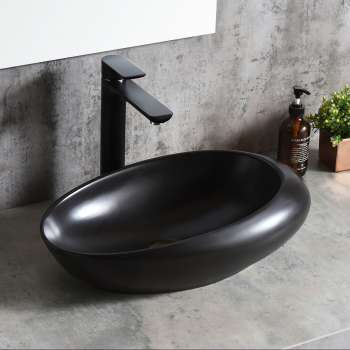 Salamanka mat crni nadgradni lavabo 