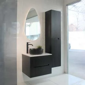 Parma ormarić za lavabo 60cm crni 