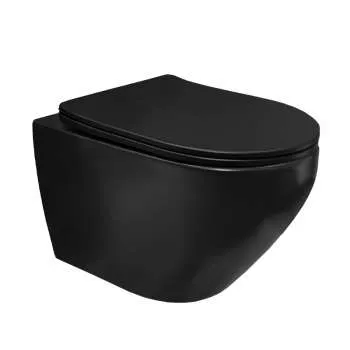 Lil konzolna WC šolja set mat crna 
