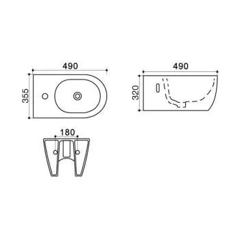 Lil konzolni bide matt black 