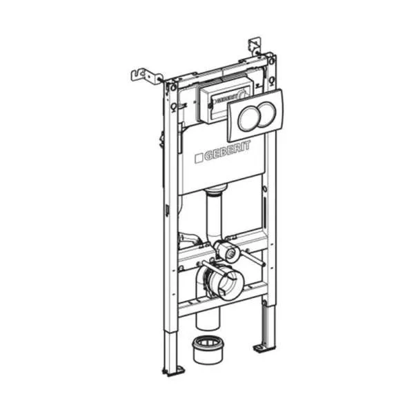Geberit Duofix Delta 01 Basic set bela tipka 