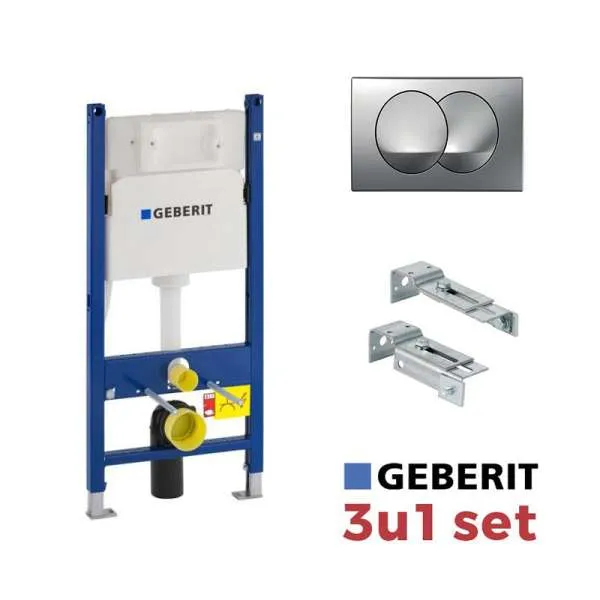 Geberit Duofix Delta 20 Basic set hrom mat tipka 