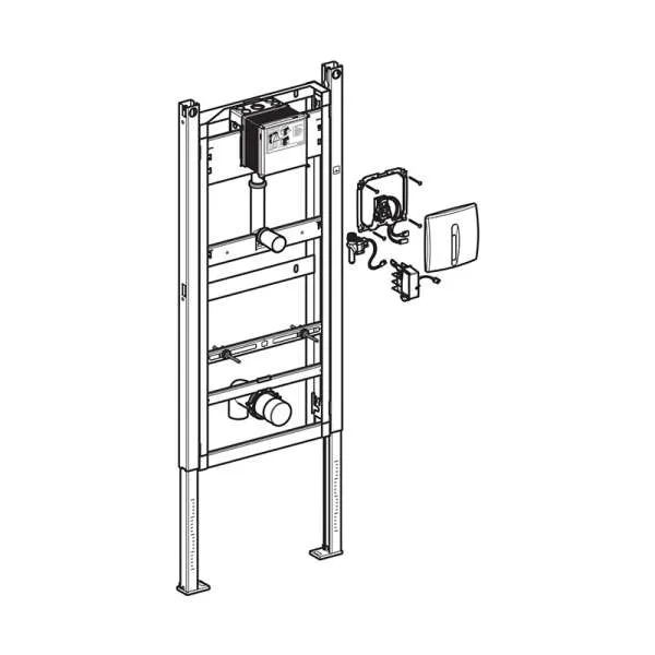 Geberit Duofix Delta montažni element za pisoar set 