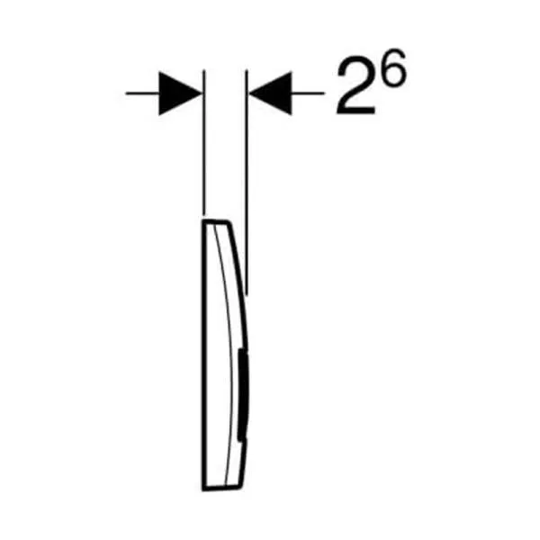 Geberit tipka Delta 51 alpsko bela 